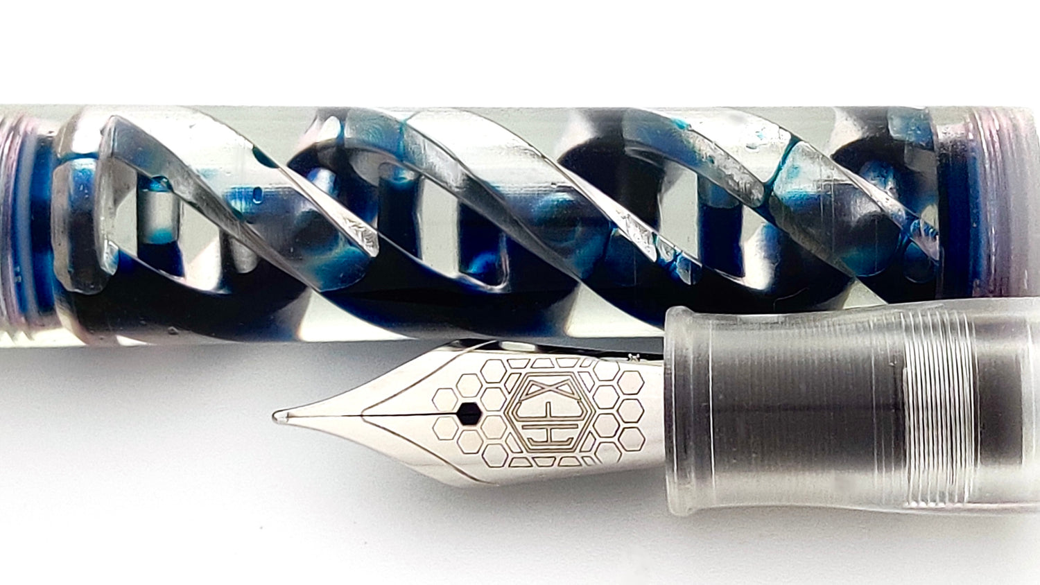 Hex Pens DNA 3D Printed Fountain Pen with Hexagonal Breather Hole Nib