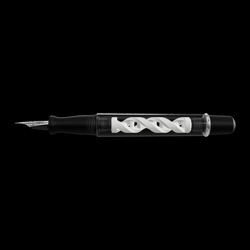 3D Model of the Hex Pens DNA Evolved  3D Printed Fountain Pen that is Uncapped