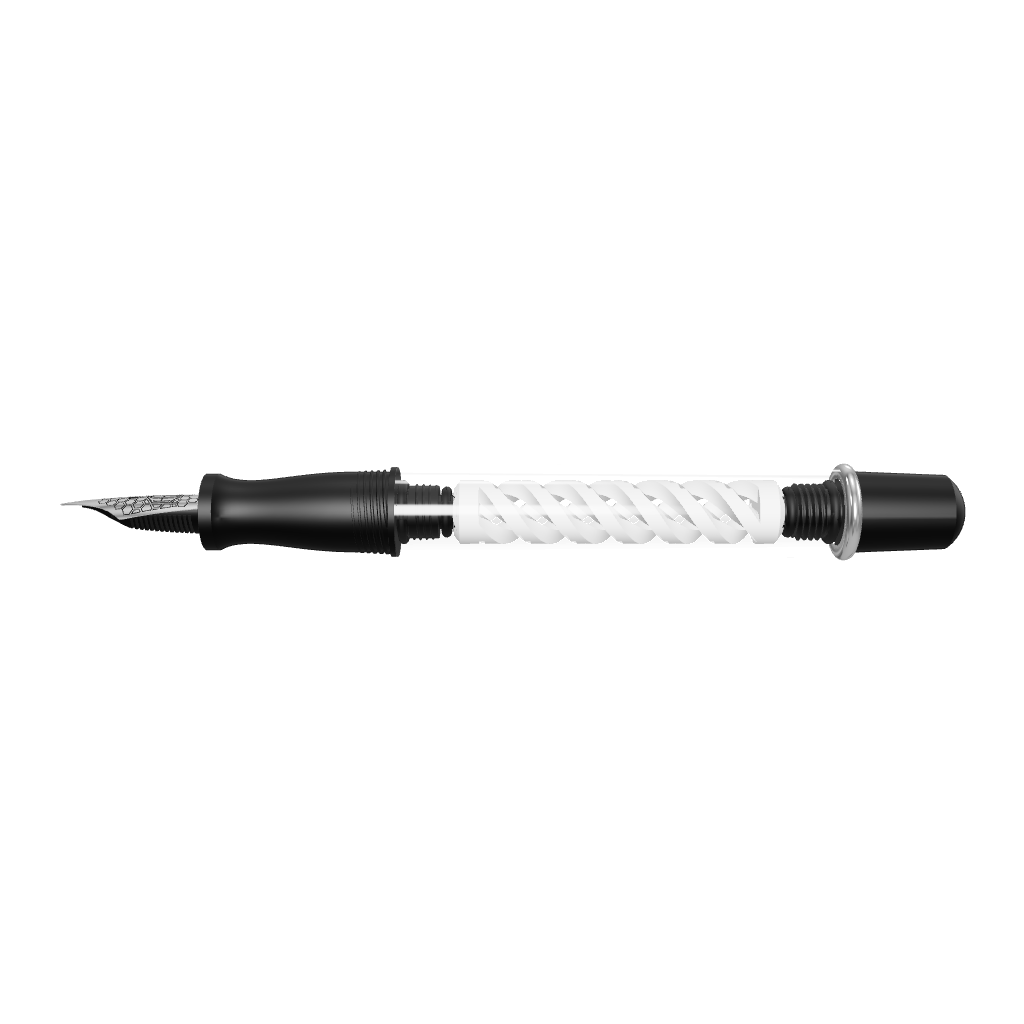 3D Model of the Hex Pens Triple Twist Evolved 3D Printed Fountain Pen that is Uncapped